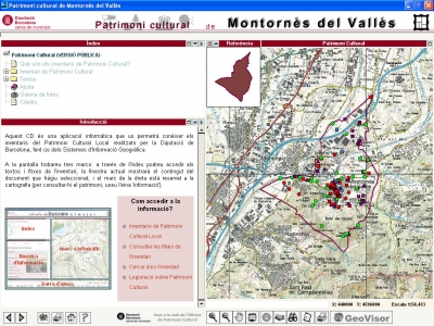 Pantalla d'inici del programa de consulta de l'inventari