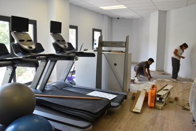 Substitució del paviment a la sala de fitness.