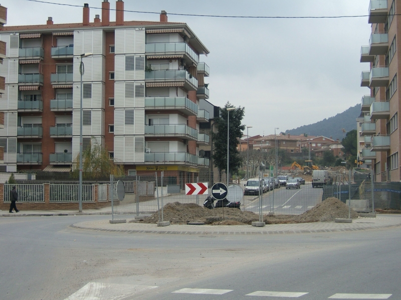 Rotonda a la qual s'instal·larà la reproducció del "Terminus Augustalis"