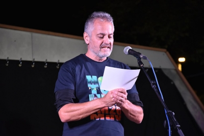 Pregó a càrrec de Miguel Santiago del Hoyo, creador del projecte de postals "Montornès Ciutat".