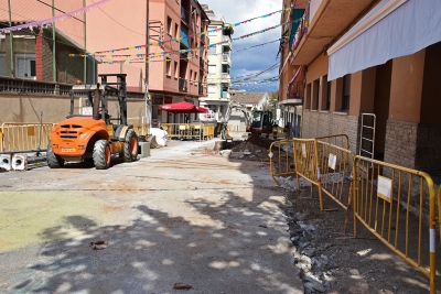 Tram del carrer de Jacint Verdaguer afectat per les obres.