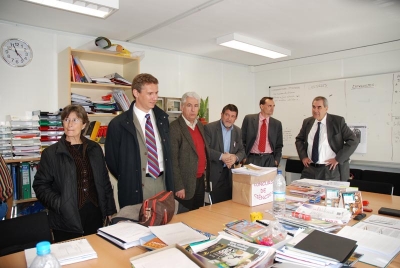 Visita a les instal·lacions provisionals de l'IES Montornès