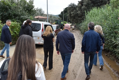 Un moment de la visita del delegat del Govern d’Espanya a Catalunya, Carlos Prieto.