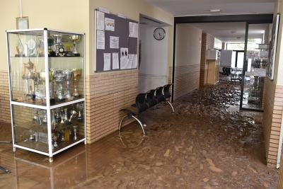 Interior de les dependències del Club Karate Montornès.