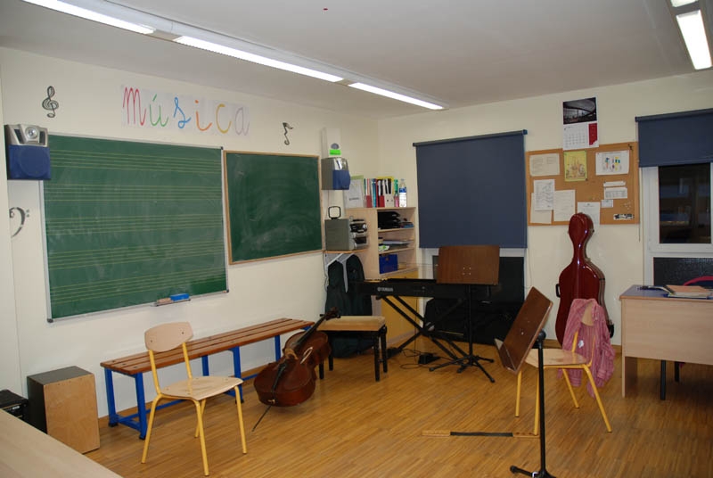 Una de les aules de l'Escola Municipal de Música