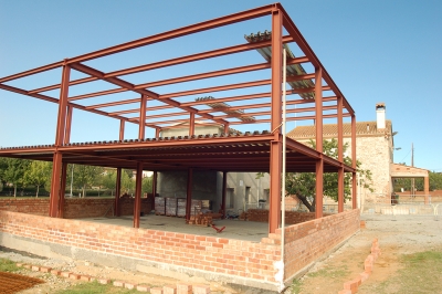 Obres d'ampliació de les instal·lacions educatives de la masia del Molí