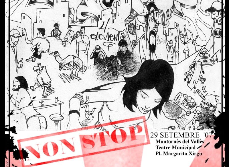 Cartell del festival hip-hop de Montornès (Disseny: Suing Miki Manolo)
