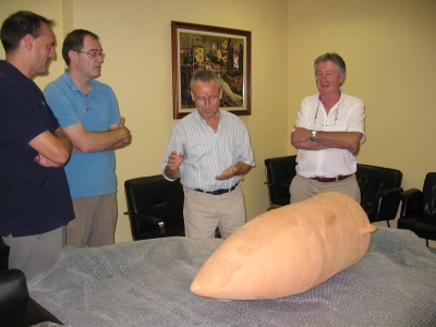 Un altre moment de l'acte de lliurament de la peça restaurada