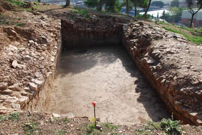 Vista de la cisterna escavada durant la darrera intervenció