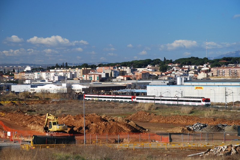 Obres preliminars de construcció del traçat de l'AVE a Montornès Nord