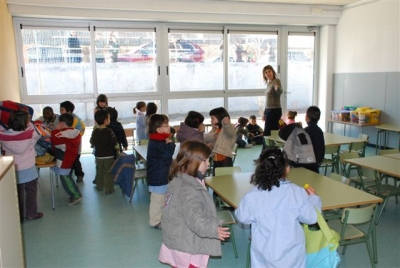 Una de les aules de l'equipament