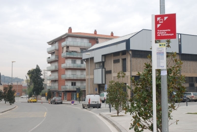 Canvi de la parada bus a l'avinguda de la Llibertat