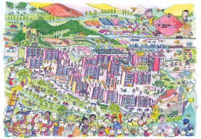 La ninotaire Pilarin Bayes ha il·lustrat la projecció de futur del barri