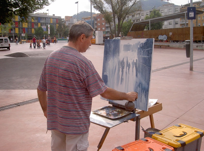 Participants al concurs de pintura ràpida de l'any passat