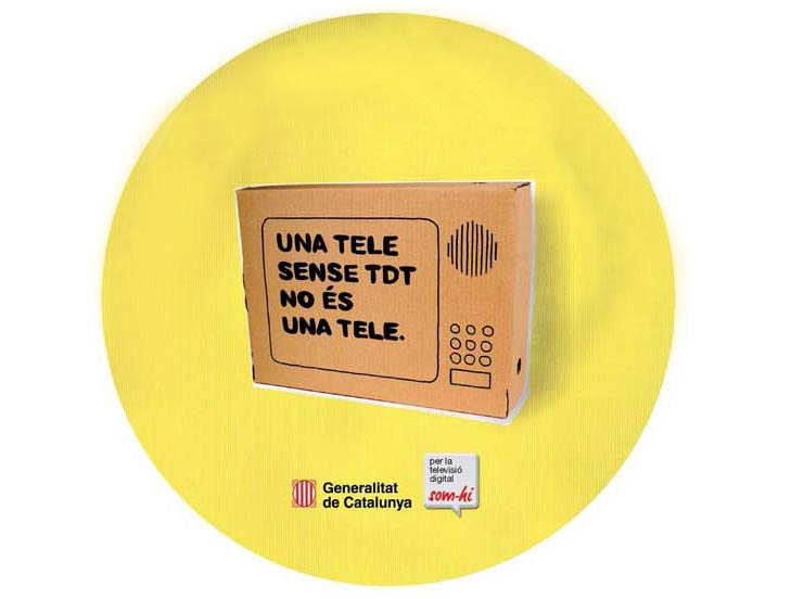 Campanya gràfica de la Generalitat sobre l'encesa digital