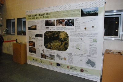 Panell informatiu sobre el projecte, a l'Ajuntament de Montmeló